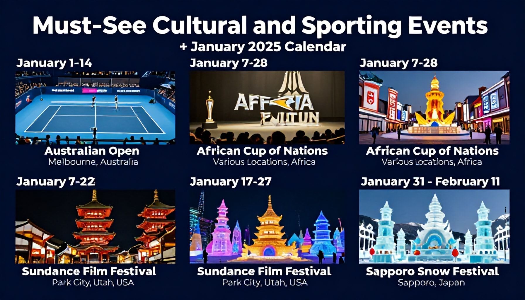 Calendario enero 2025: Fechas clave y eventos importantes para Latinoamérica 5 Eventos culturales y deportivos que no te puedes perder