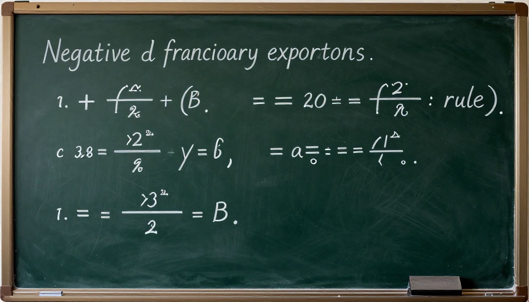 Exponentes negativos y fraccionarios explicados