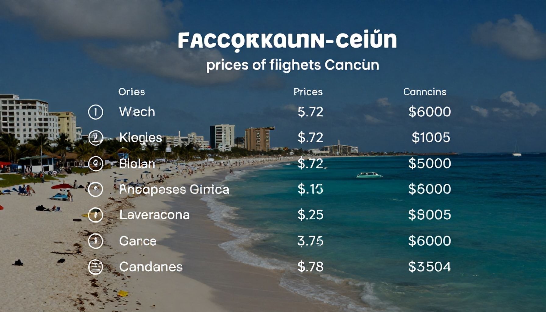 Factores que influyen en los precios de los vuelos a Cancún*