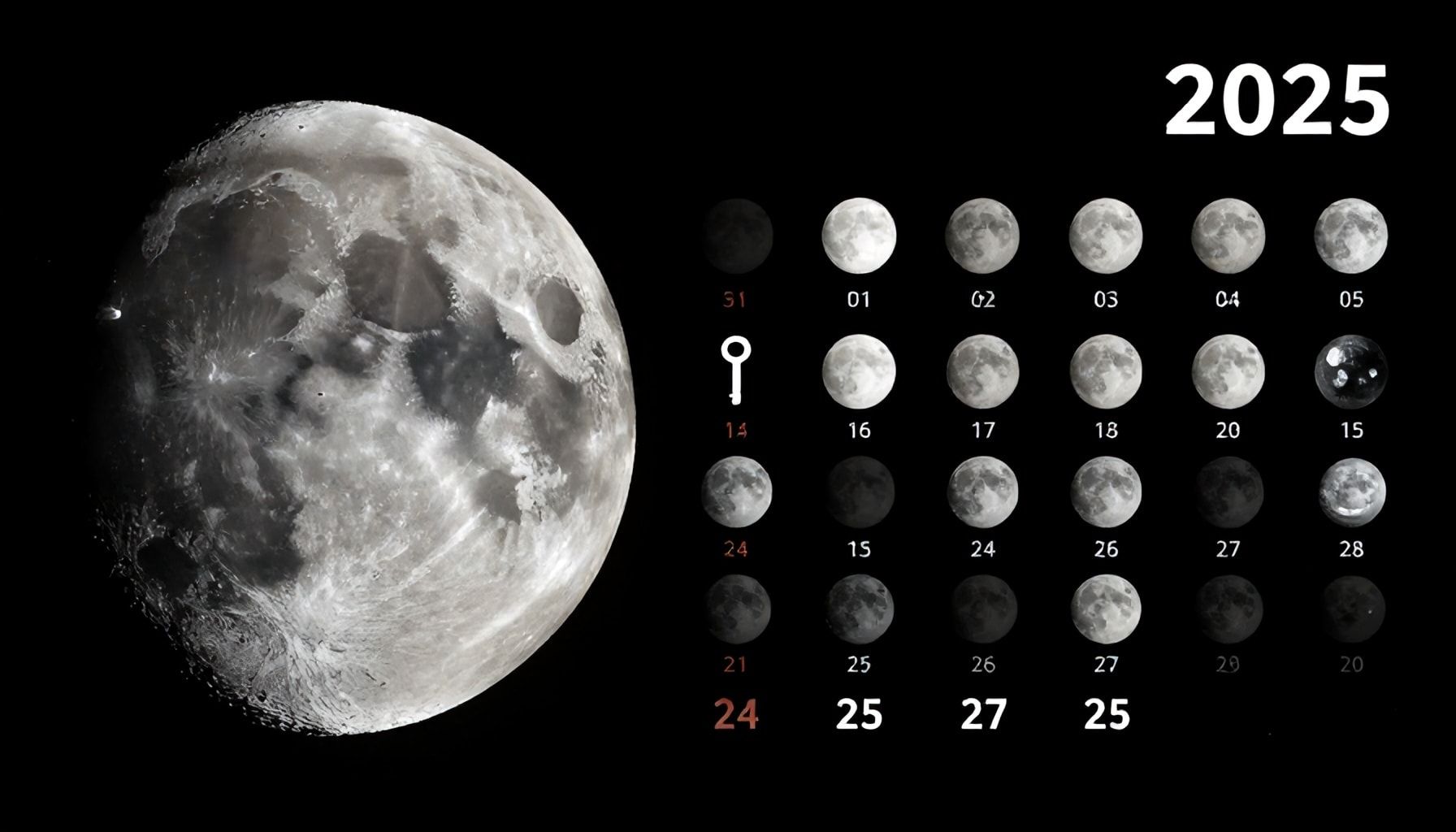 Calendario lunar 2025: Fechas clave y fases para planificar tus actividades 2 Fases lunares clave para el próximo año