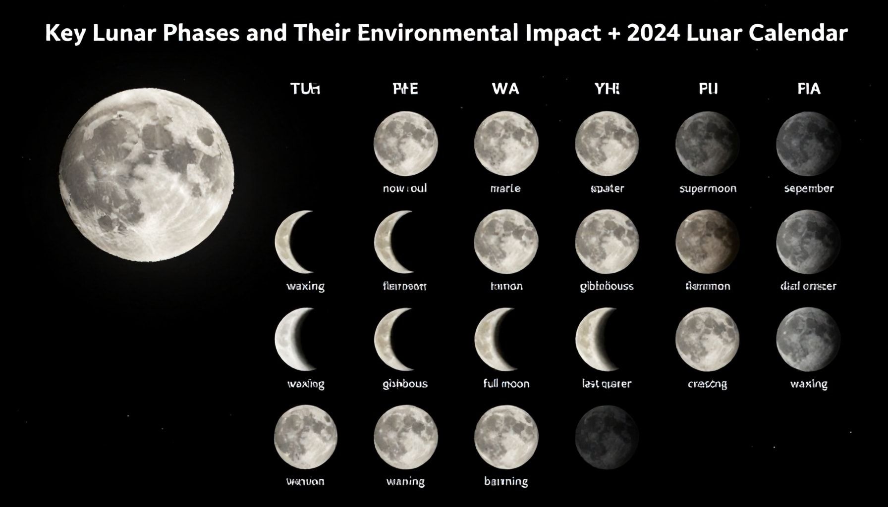 Fases lunares clave y sus efectos en el medio ambiente