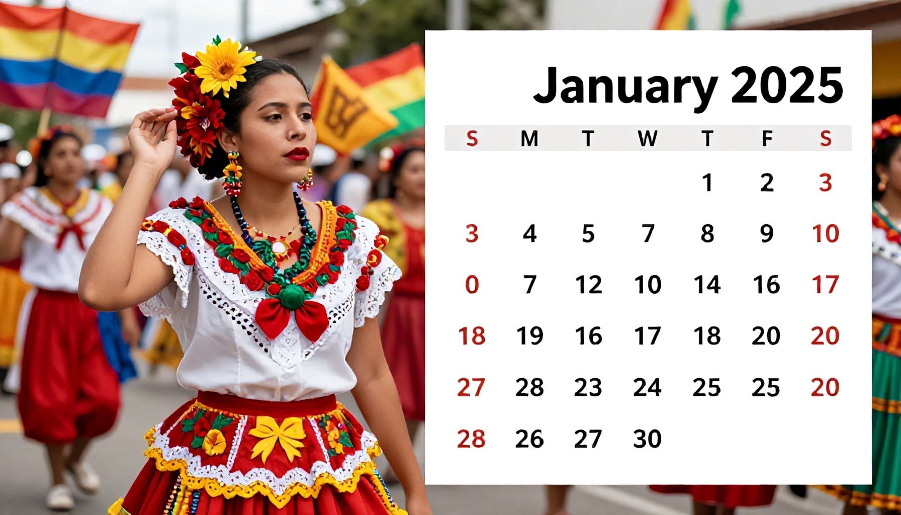Calendario enero 2025: Fechas clave y eventos importantes para Latinoamérica 2 Festividades tradicionales que marcarán el mes en Latinoamérica