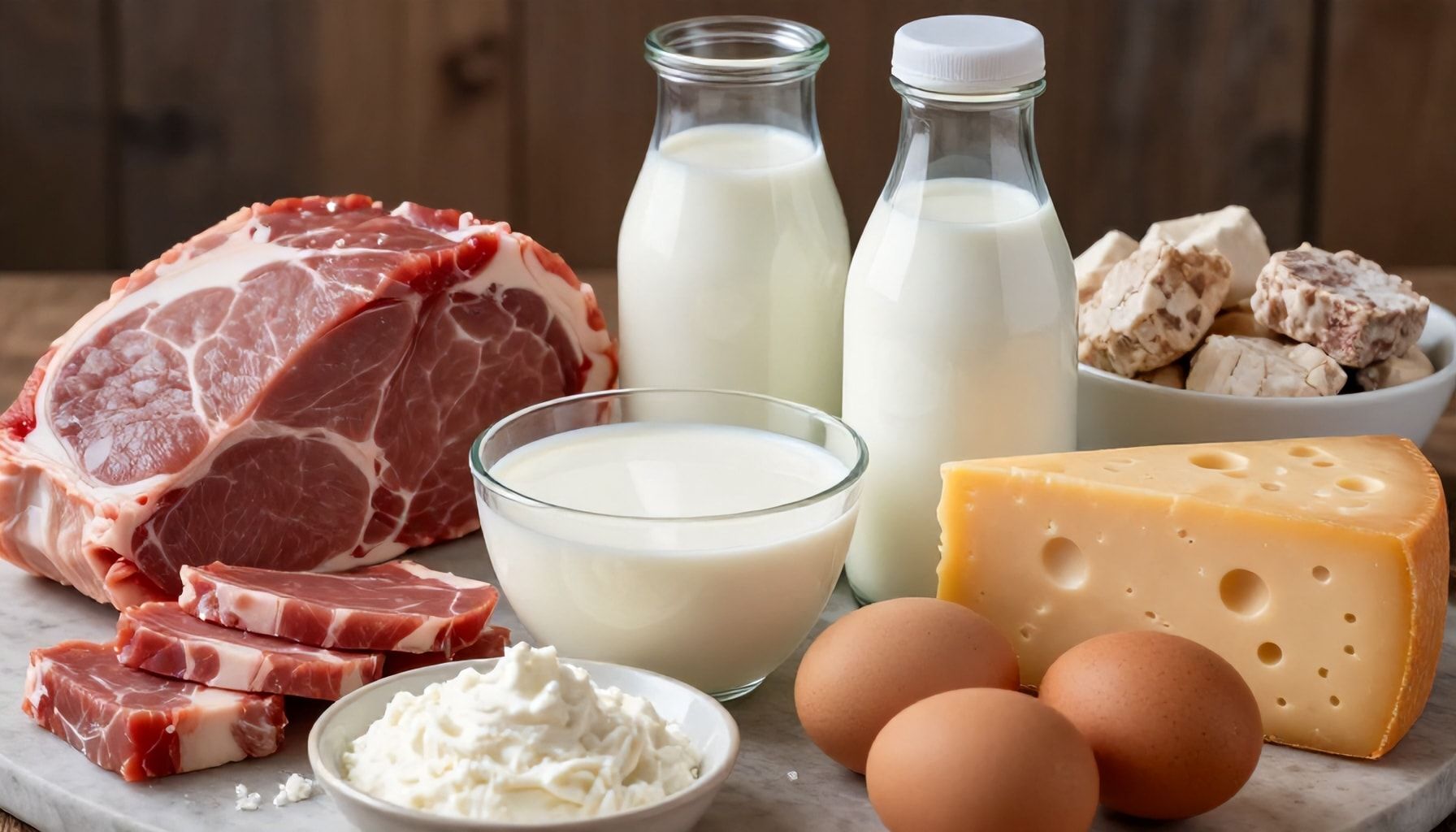 La composición nutricional de las carnes, lácteos y huevos