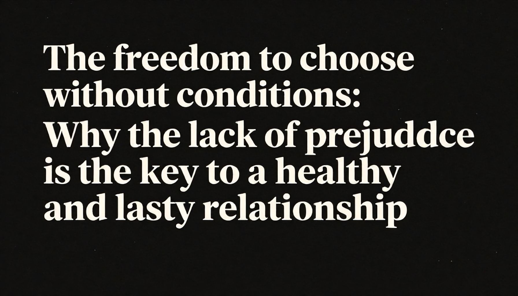Desafíate a amar sin prejuicios: El poder de la libertad de elección 7 La libertad de elegir sin condicionales: ¿Por qué la falta de prejuicios es la clave para una relación saludable y duradera