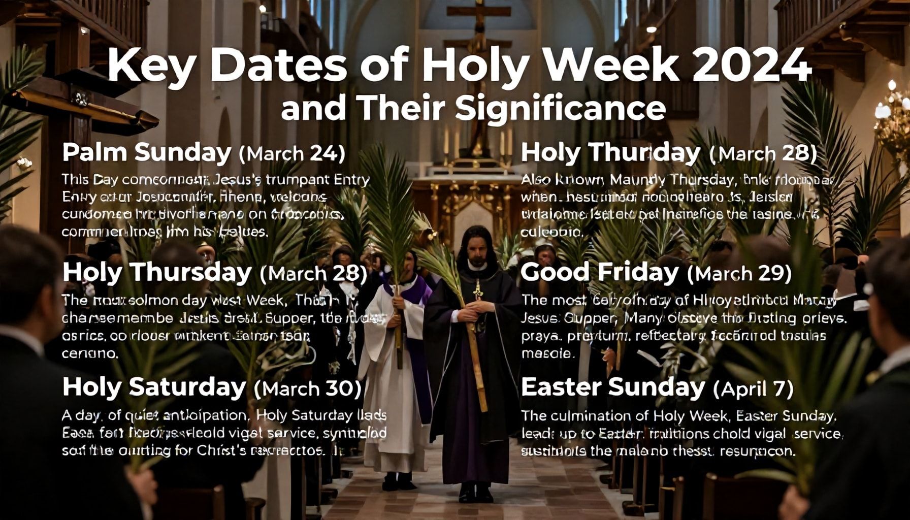 Las fechas clave de Semana Santa 2024 y su significado