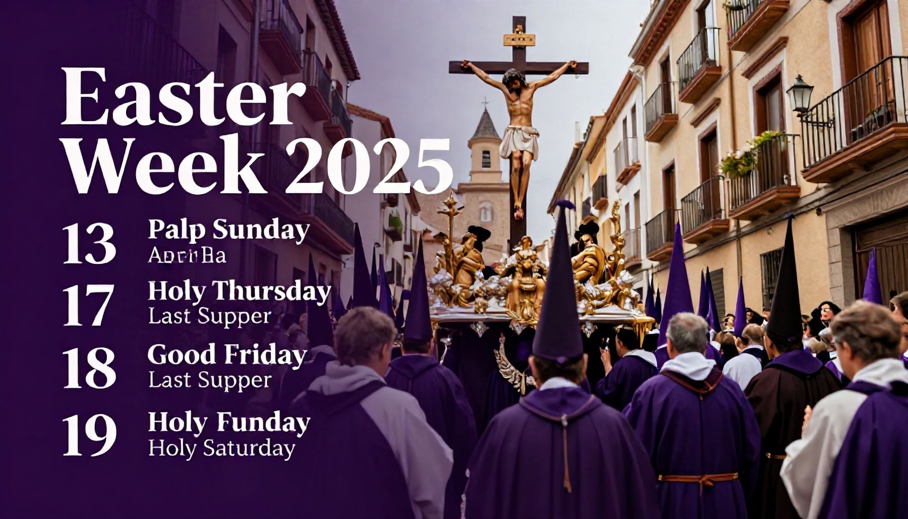 Las fechas clave de Semana Santa 2025