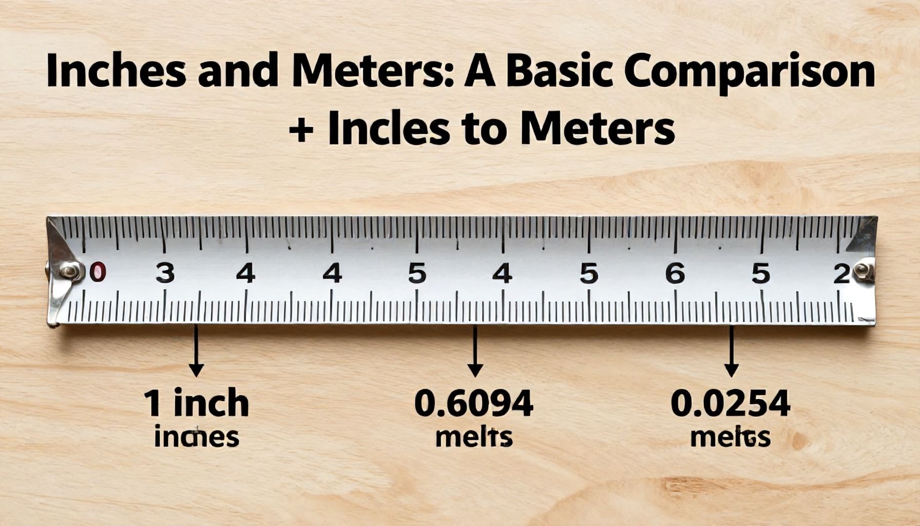 Las pulgadas y metros: una comparación básica