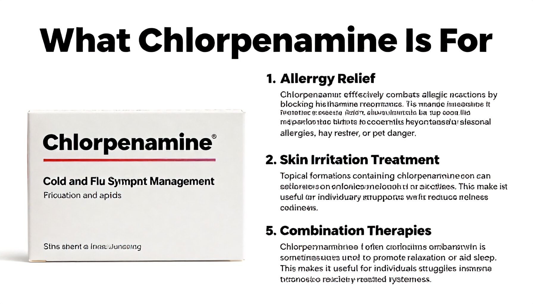 Clorfenamina: 5 usos principales y cómo funciona 2 Los cinco usos principales de la clorfenamina