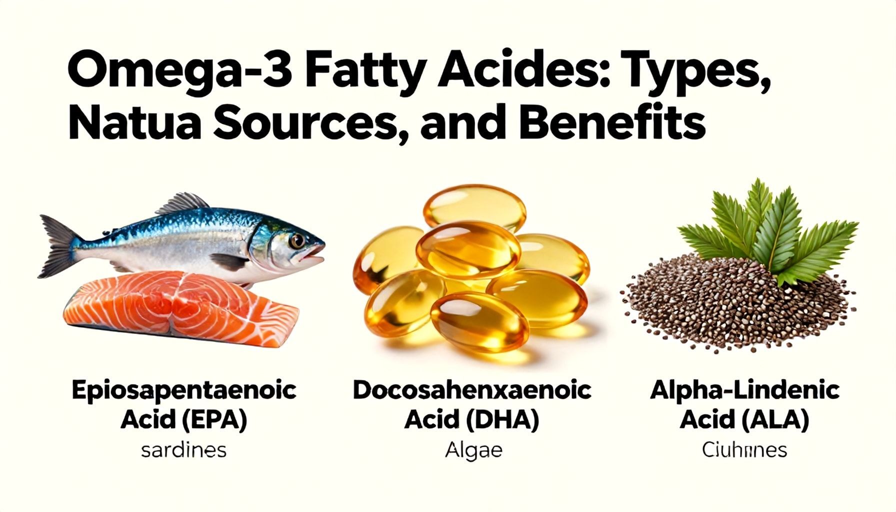 Los principales tipos de omega 3 y sus fuentes naturales