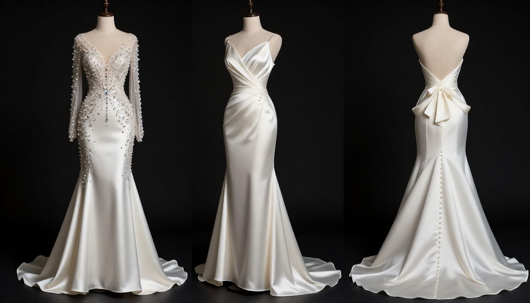 Materiales y detalles que elevan un vestido de noche