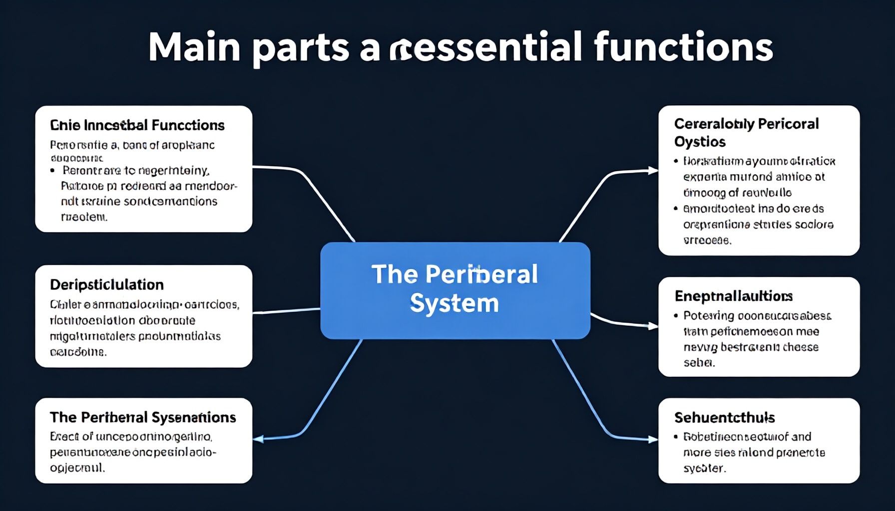 Partes principales y funciones esenciales del sistema periférico