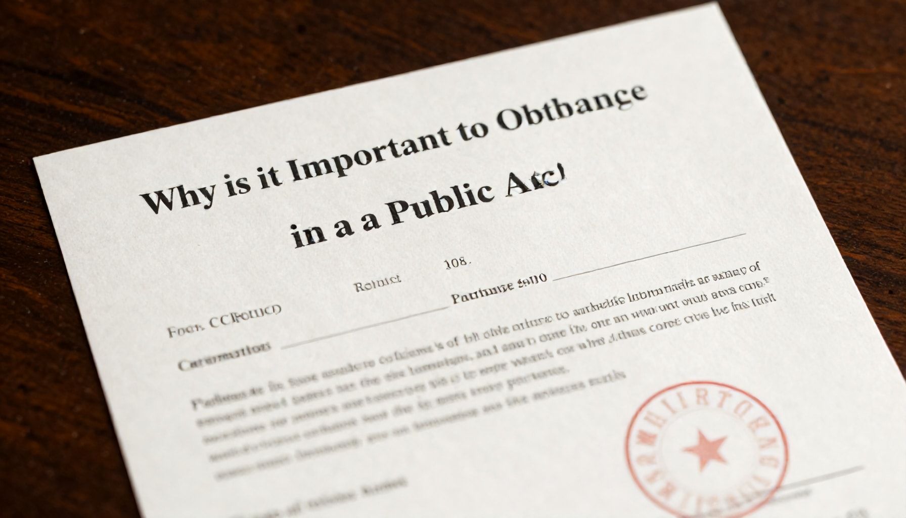 ¿Por qué es Importante Obtener la Acta de Matrimonio en un Acto Público?