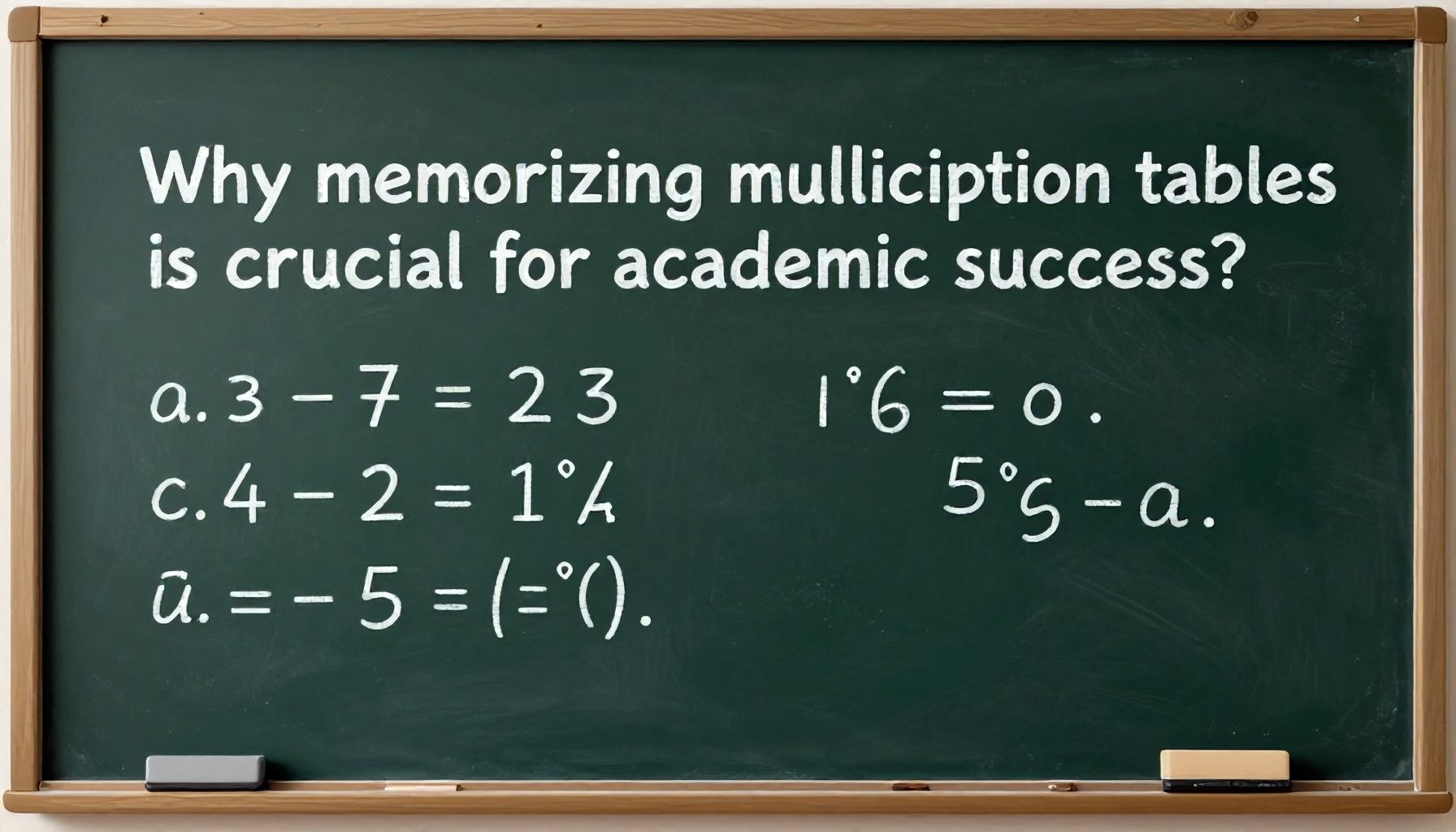 ¿Por qué memorizar las tablas de multiplicar es crucial para un éxito académico?