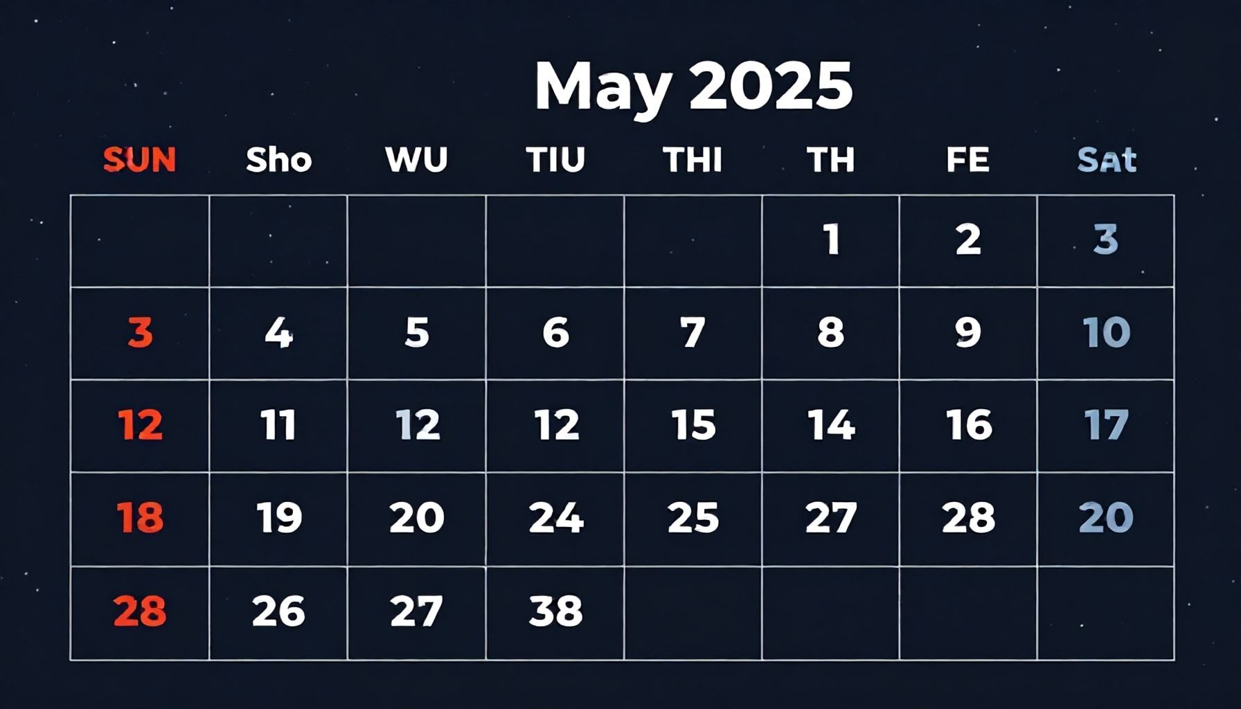Qué es el calendario de mayo 2025 y su relevancia