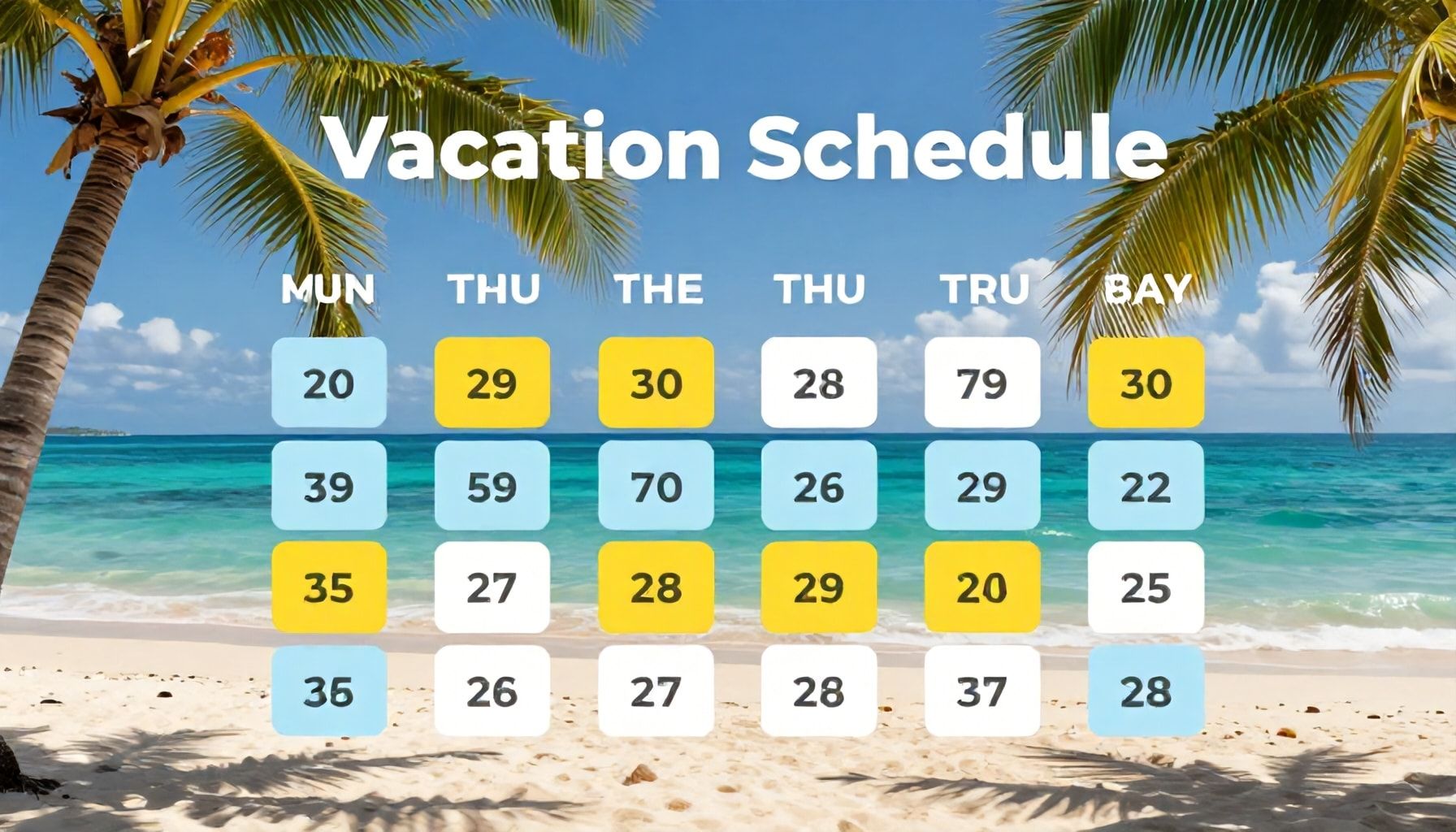 Qué es la tabla de vacaciones y su importancia