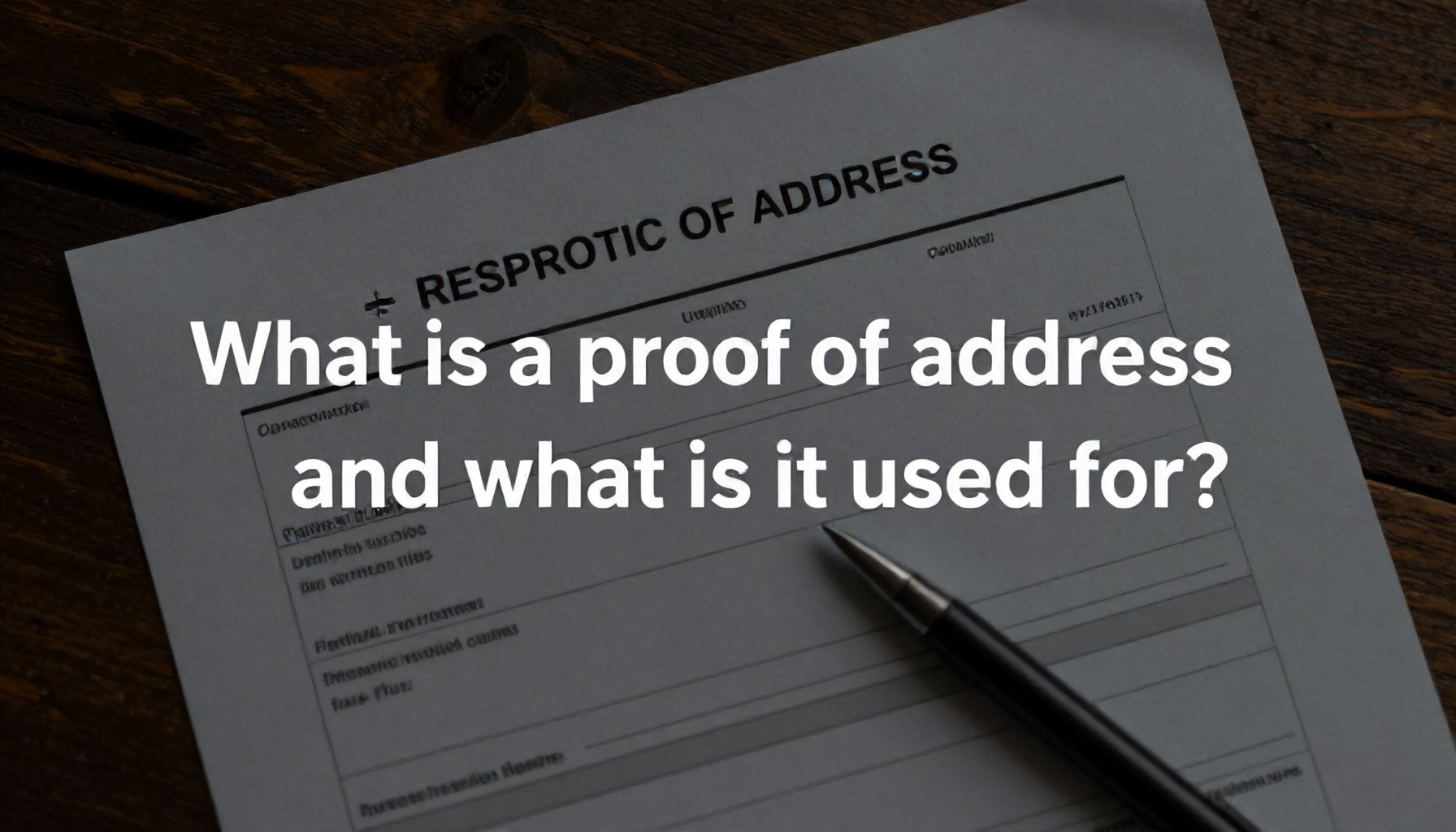 Qué es un comprobante de domicilio y para qué sirve