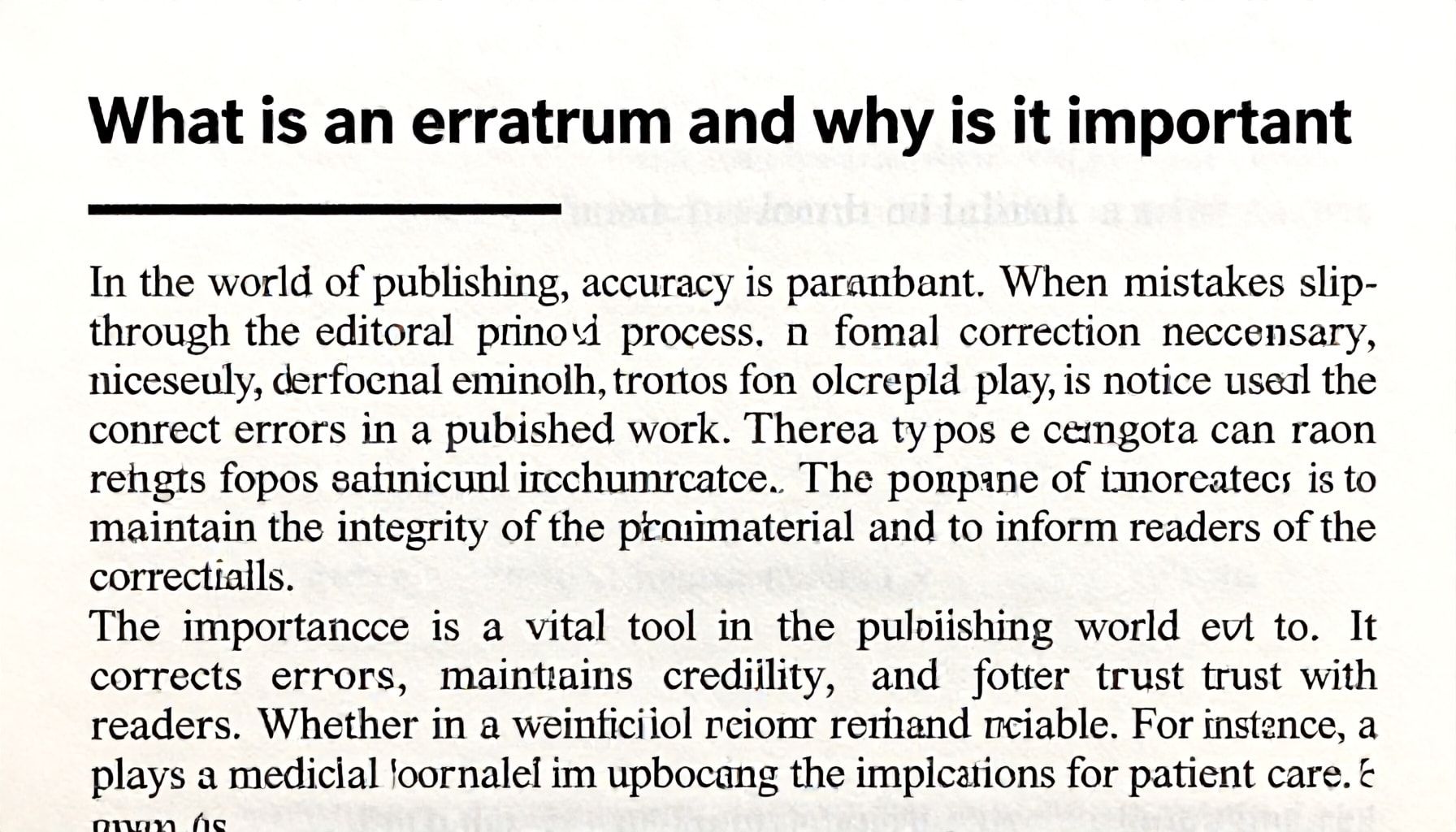 Qué es una fe de erratas y por qué es importante