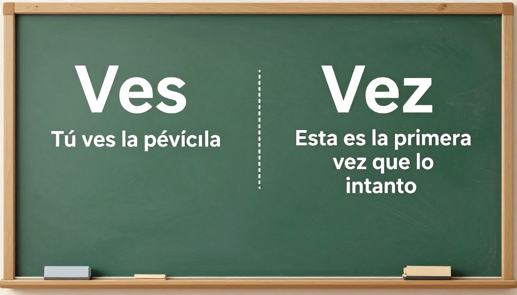 Qué son "ves" y "vez" y cómo se usan