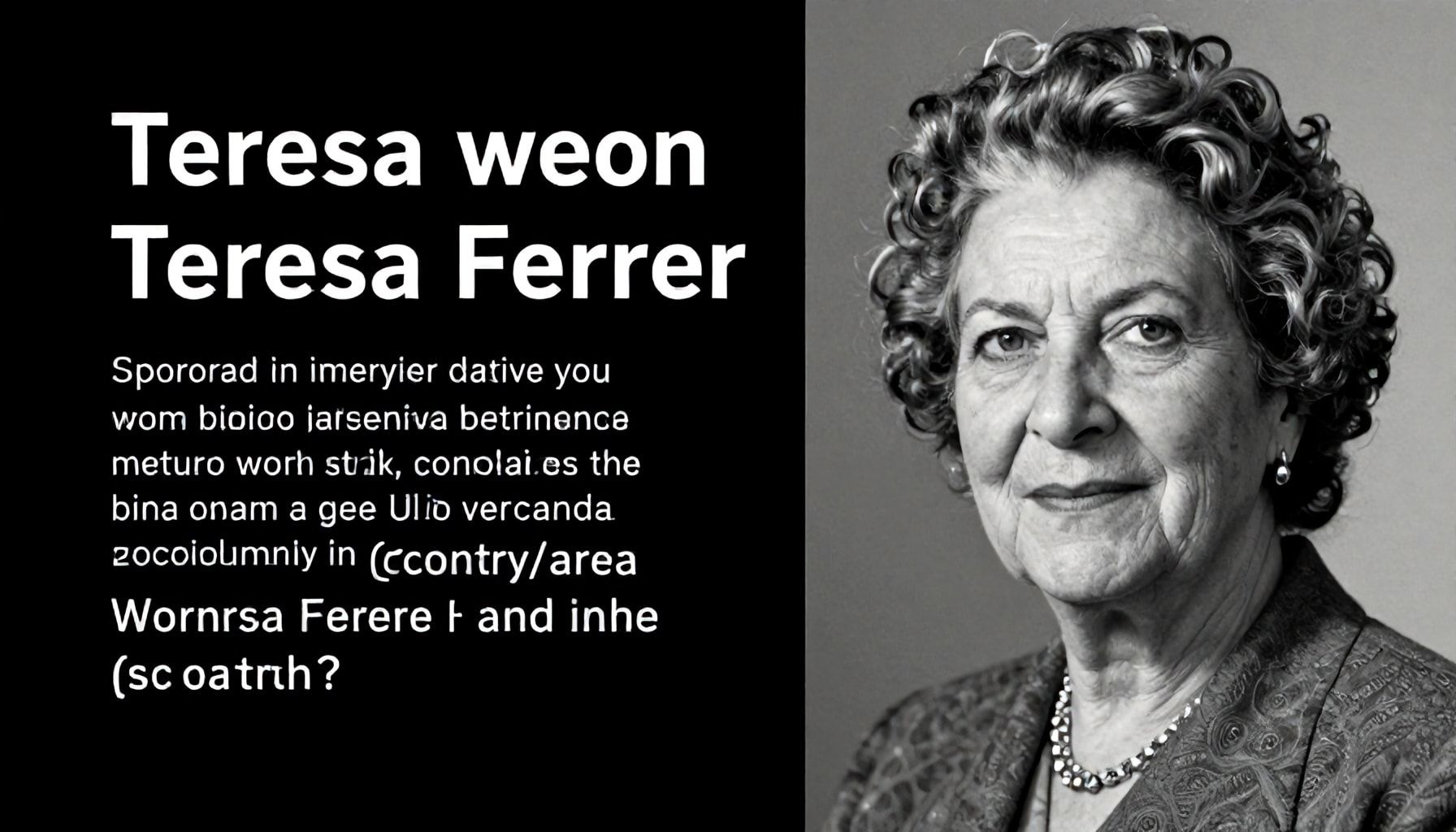 Quién fue Teresa Ferrer y su legado en [país/área]