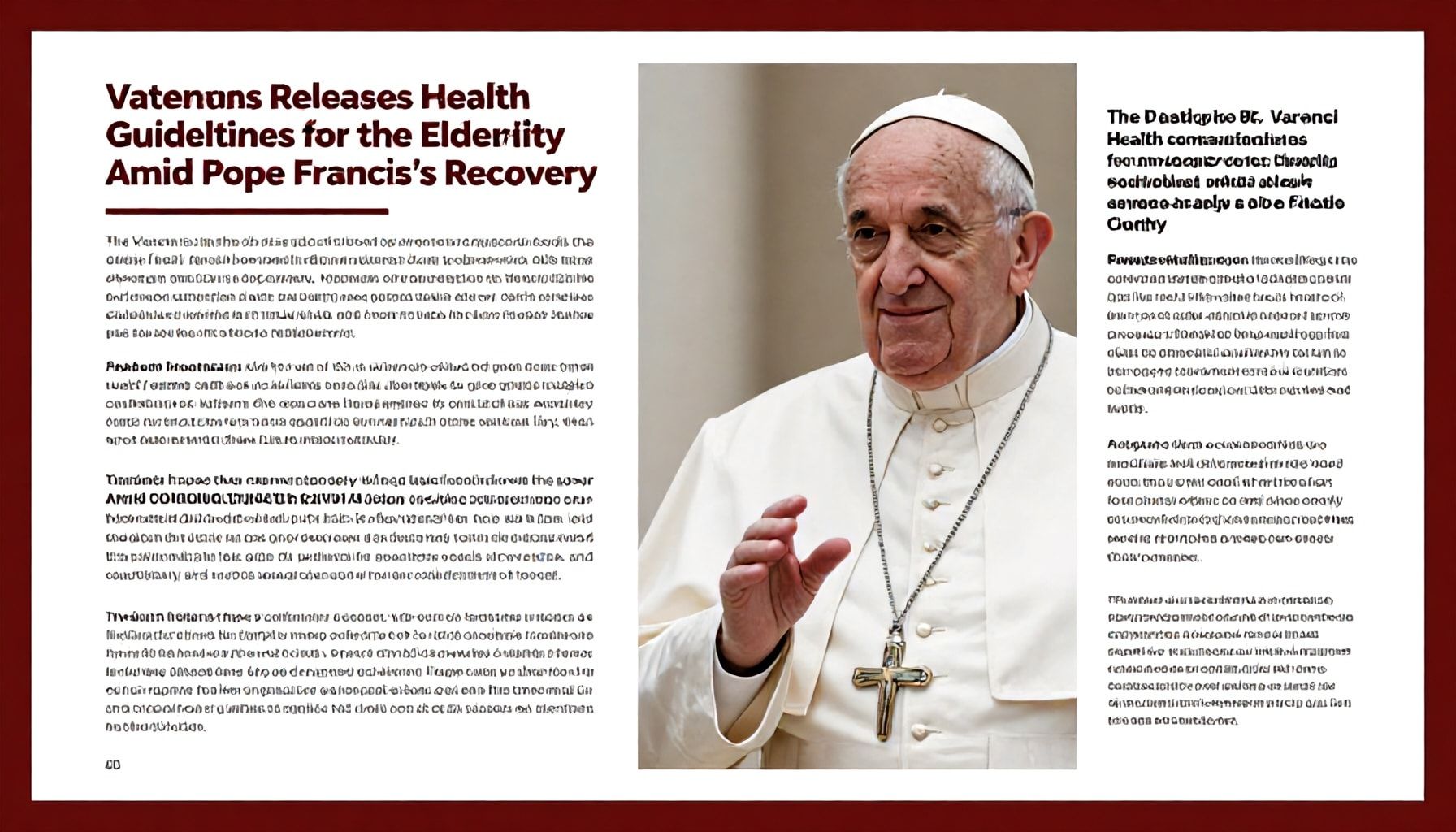 Actualización médica del Papa Francisco: lo que se sabe hasta ahora 4 Recomendaciones para el cuidado de la salud en adultos mayores