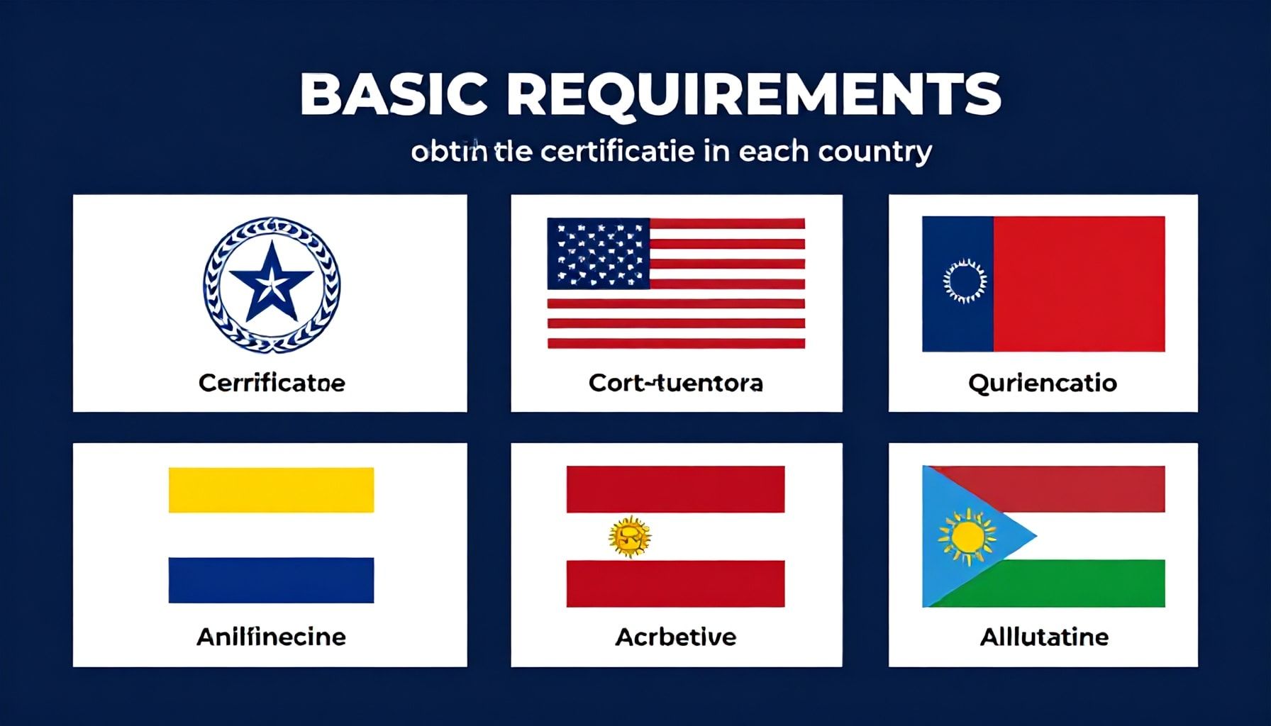 Requisitos básicos para obtener el certificado en cada país