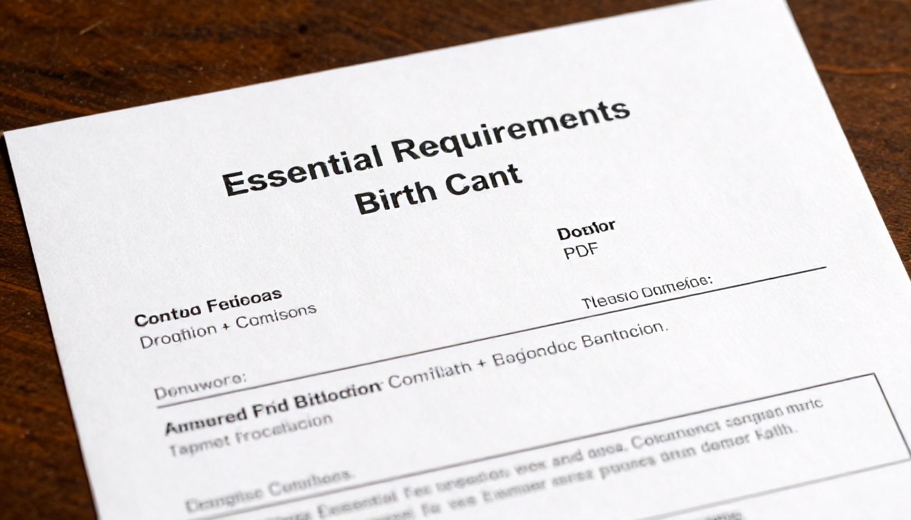 Requisitos esenciales para descargar el acta de nacimiento en PDF