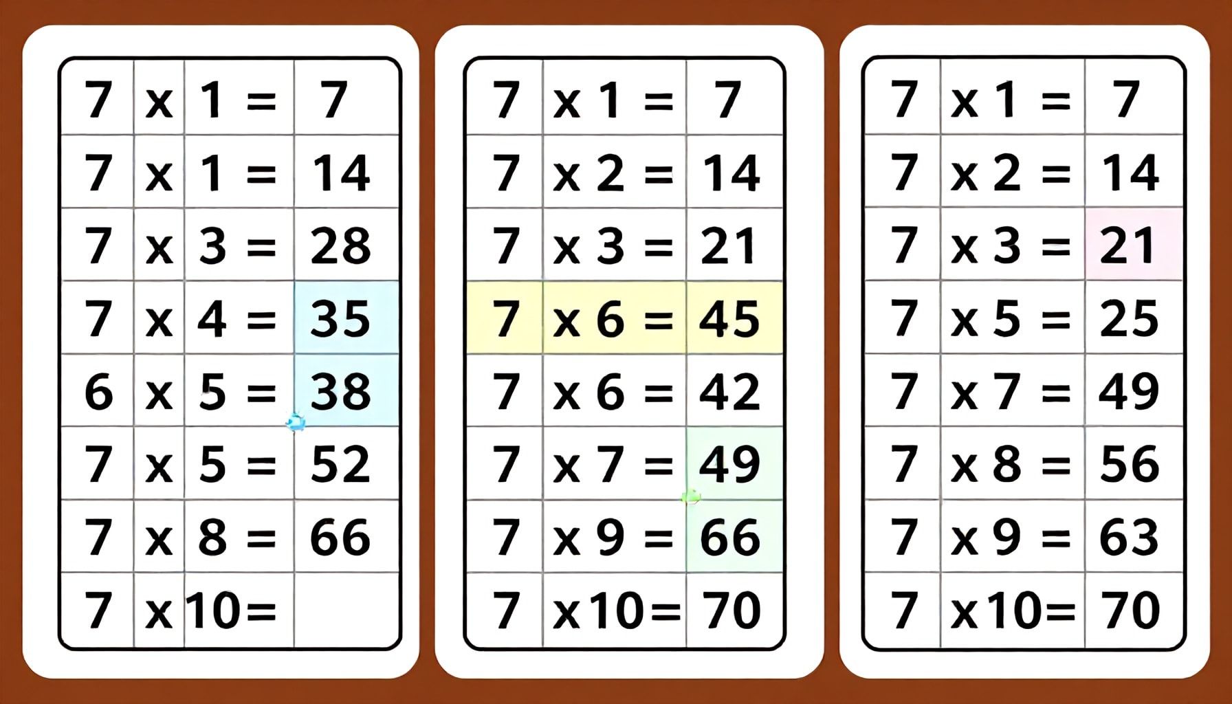 Tres estrategias para memorizar la tabla del 7