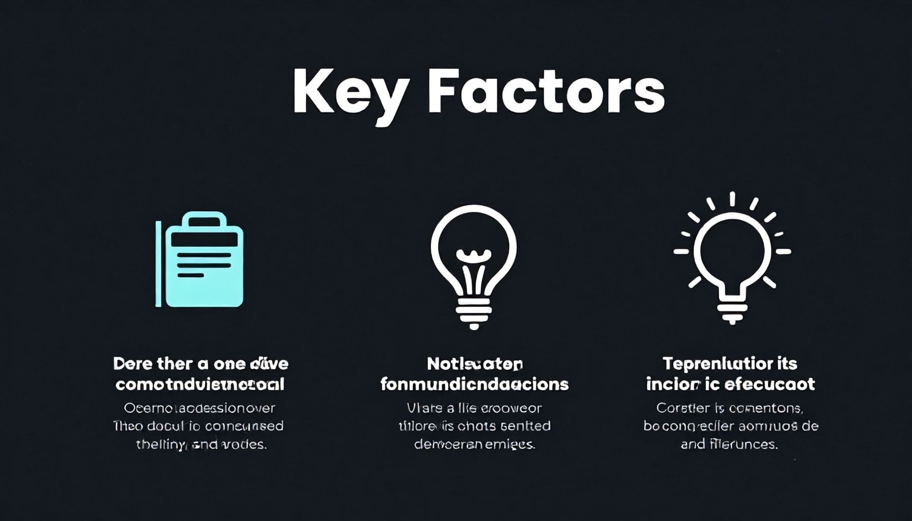 Tres factores clave que influyen en su efectividad