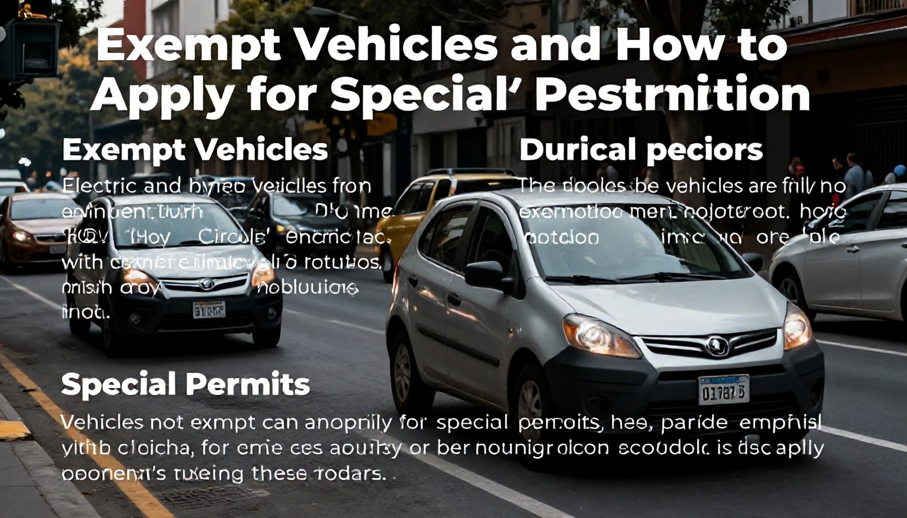 Vehículos exentos y cómo solicitar permisos especiales