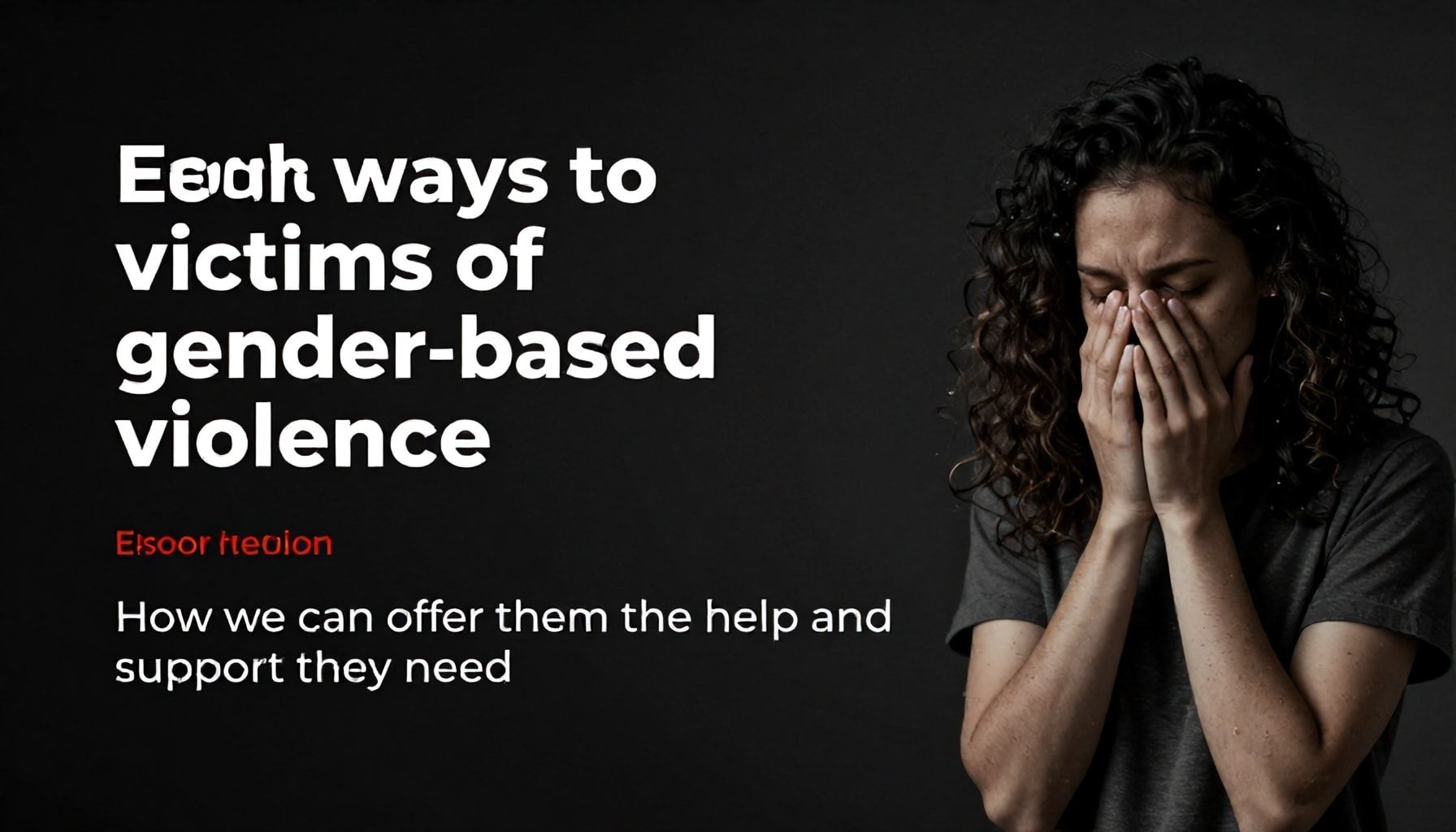 X formas de apoyar a las víctimas de violencia de género: cómo podemos ofrecer la ayuda y el apoyo que necesitan*