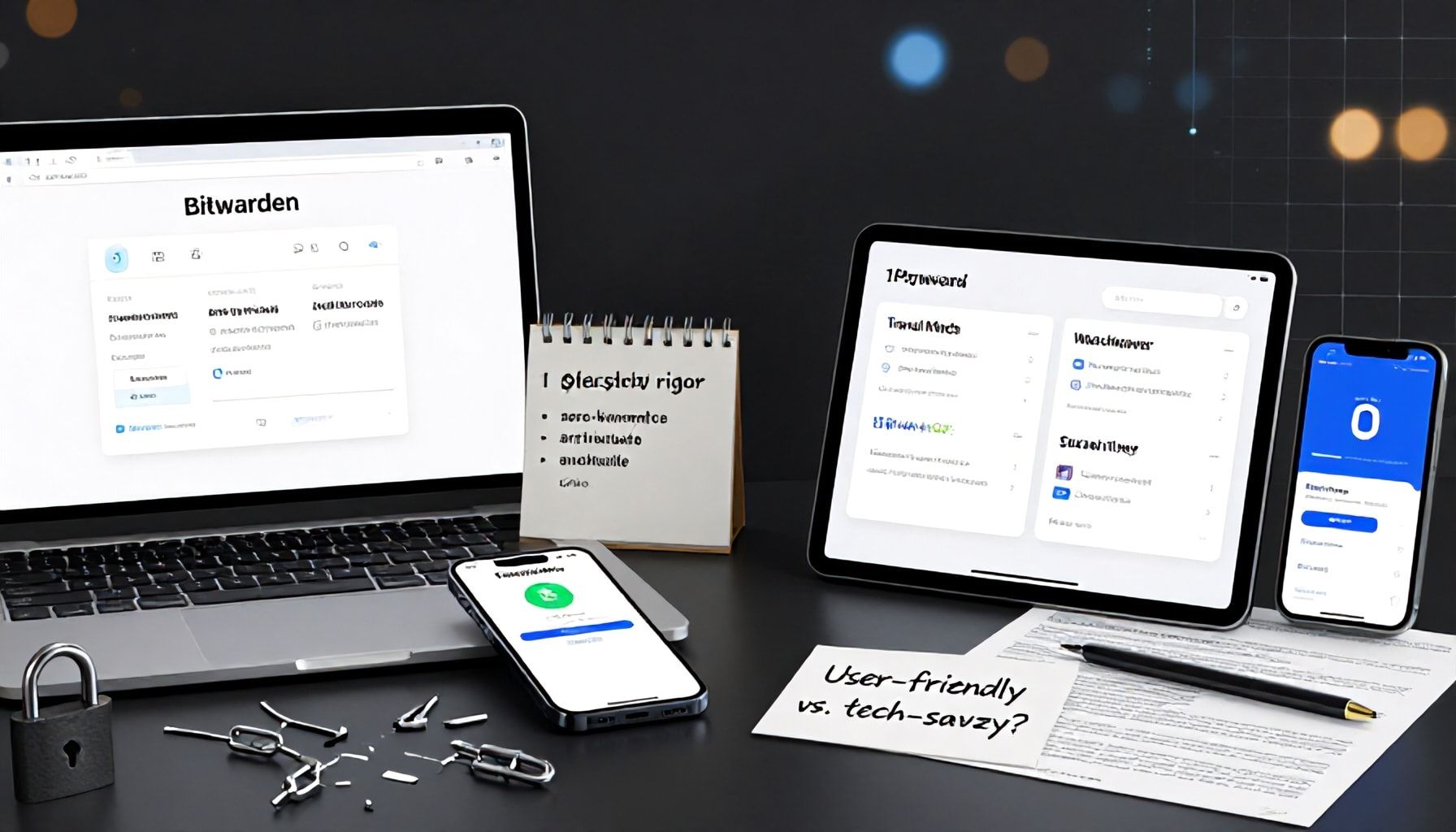 Bitwarden vs. 1Password: comparación técnica de seguridad y usabilidad*