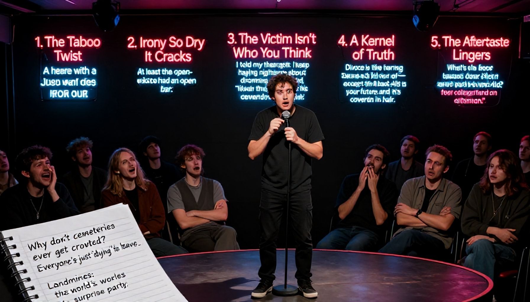 Cinco rasgos que definen un chiste de humor negro exitoso*