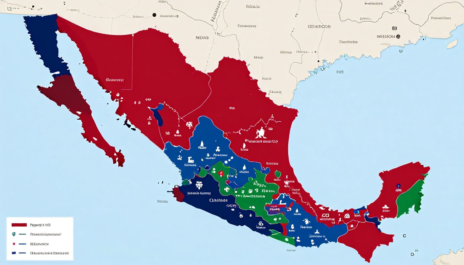 Cómo interpretar los colores y símbolos del mapa político actual