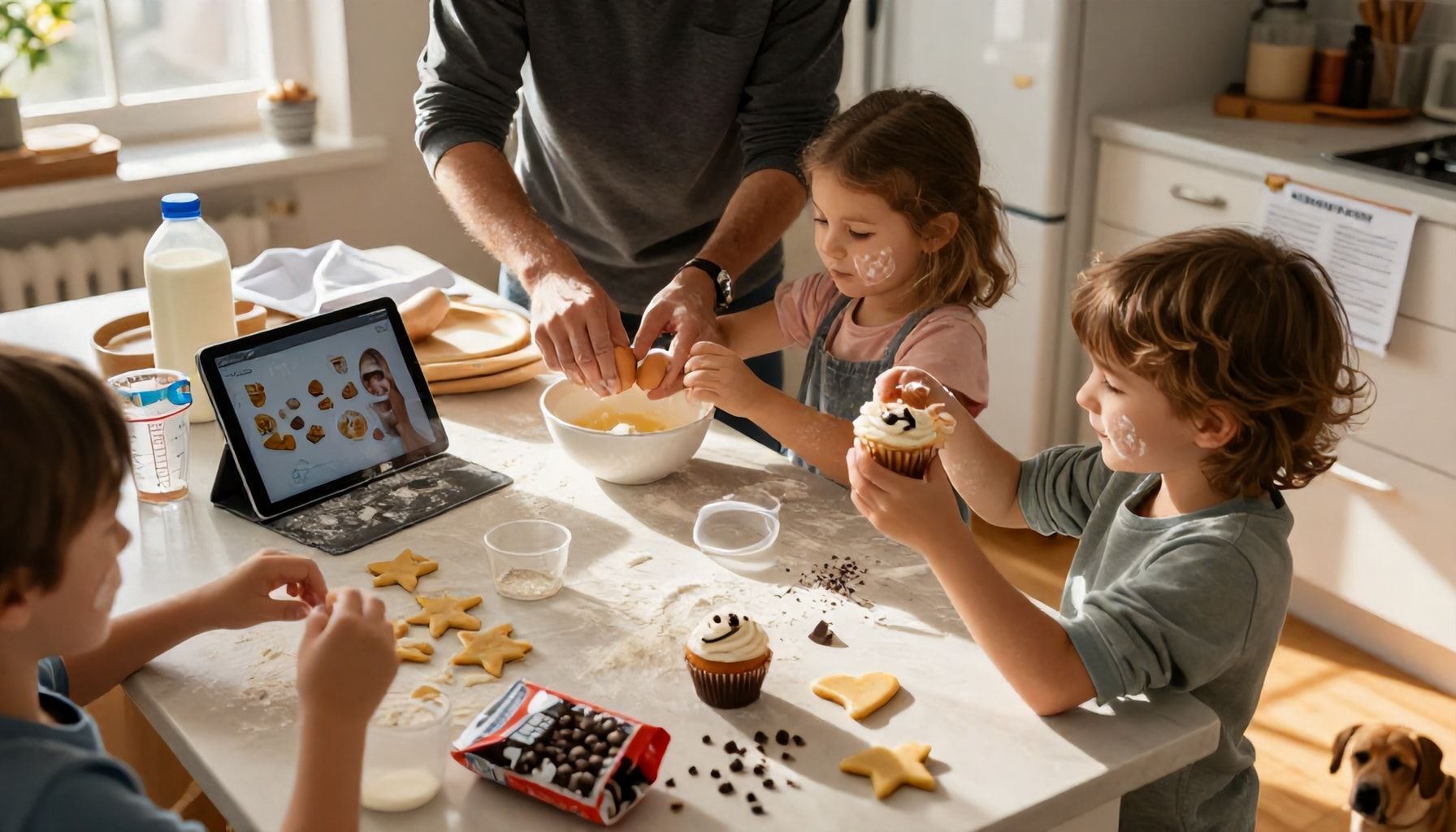 Cómo organizar una tarde de cocina en familia sin estrés*