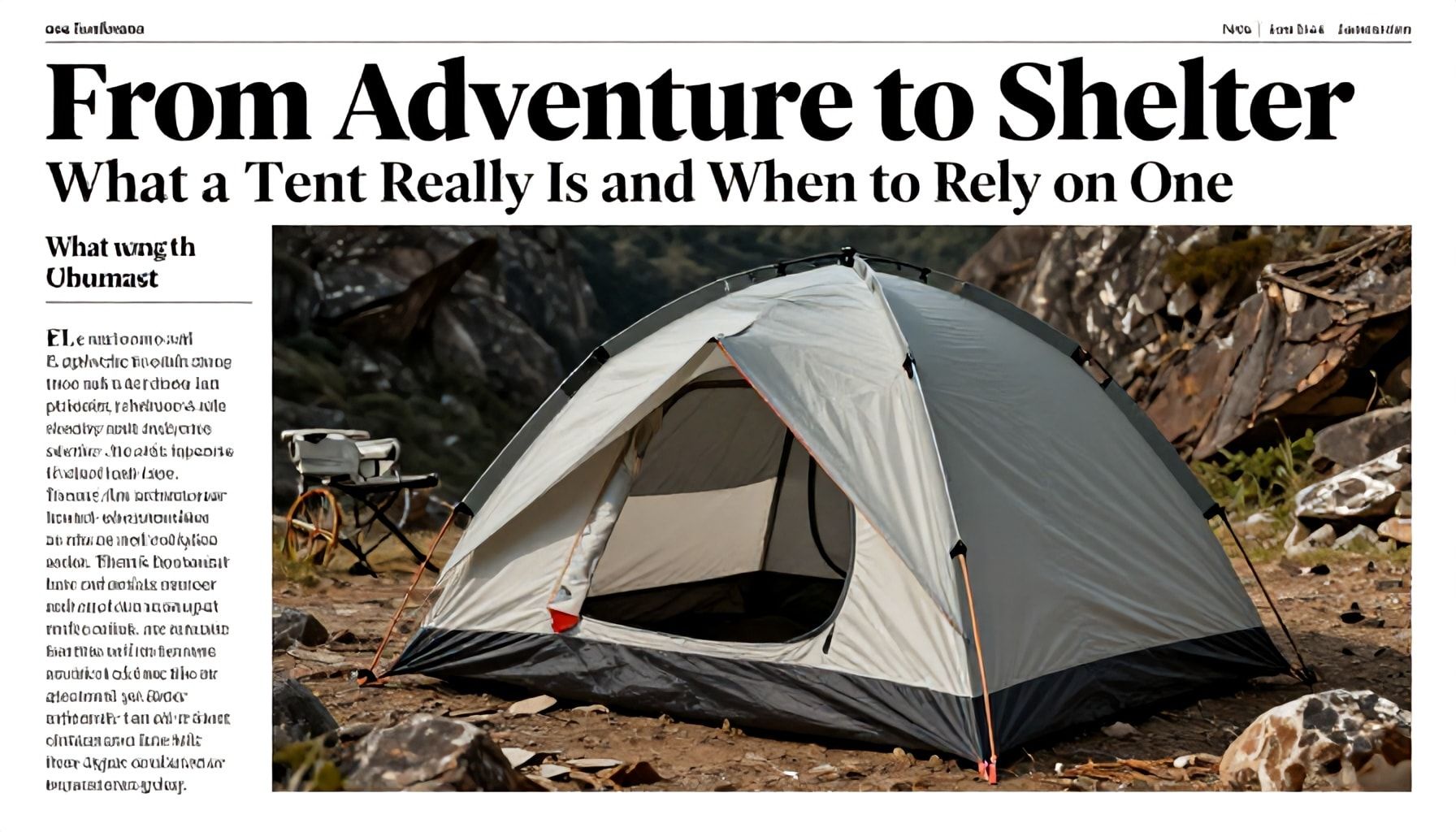 De la aventura al refugio: qué es una casa de campaña y cuándo usarla*