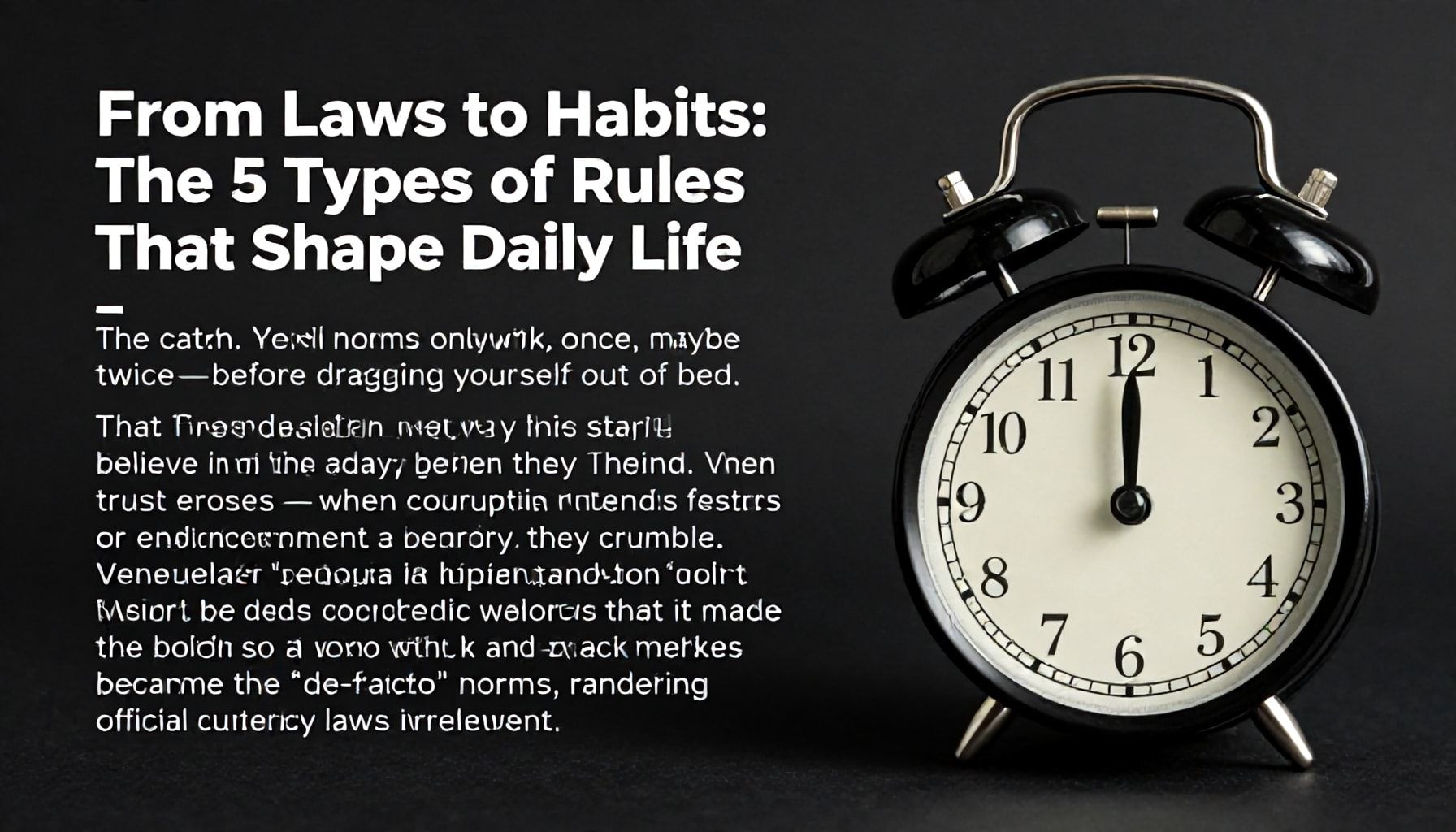 De leyes a costumbres: los 5 tipos de normas que rigen cada día*