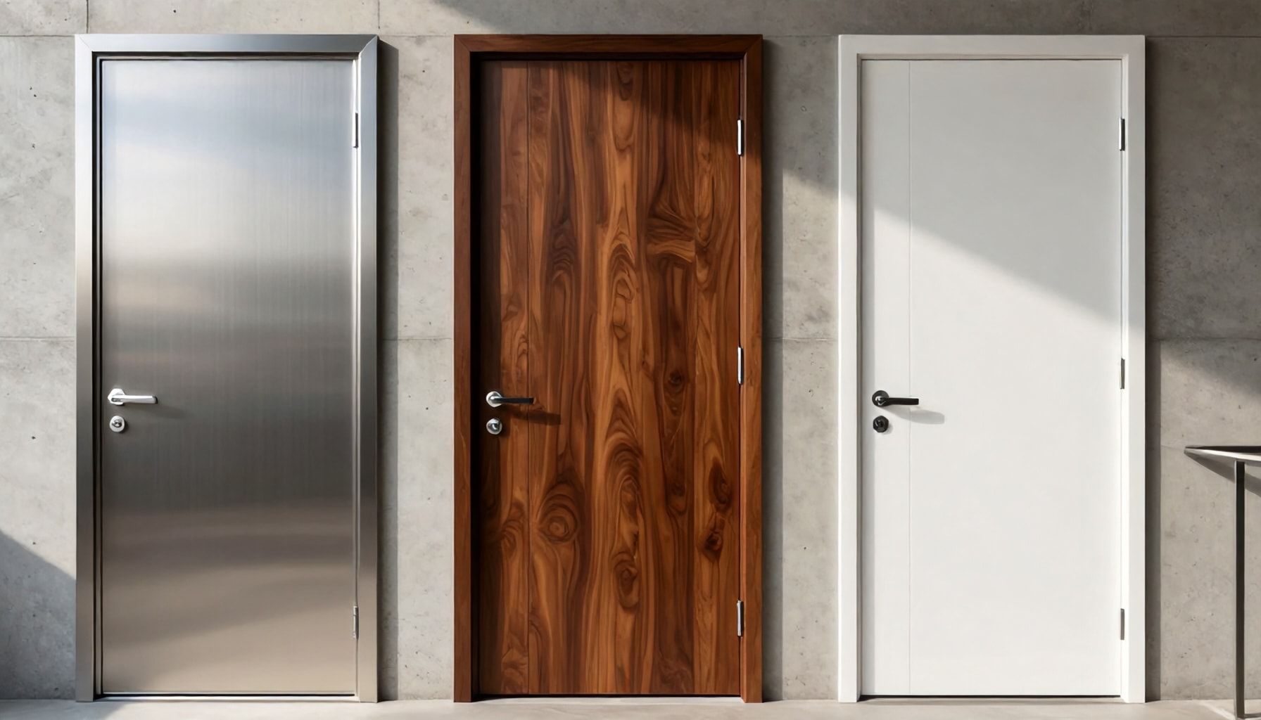 Diferencias clave entre aluminio, madera y PVC en puertas*