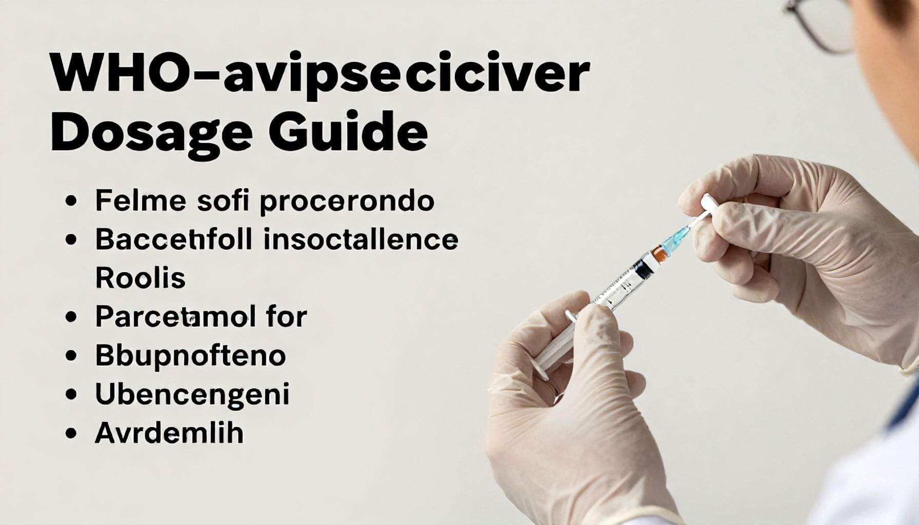 Dosis seguras y tiempos de administración según la OMS*