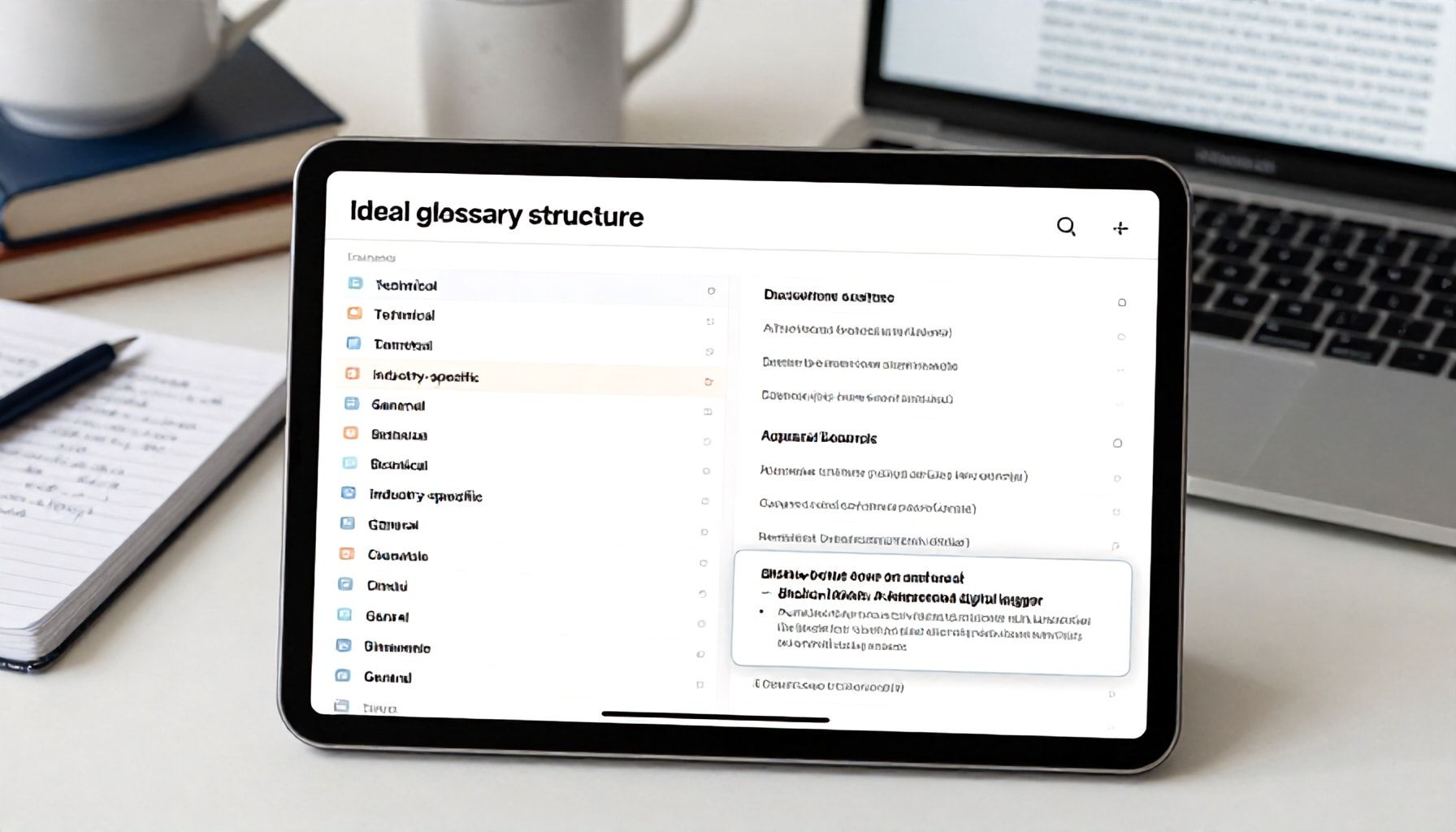 Estructura ideal: cómo organizar un glosario útil y funcional*