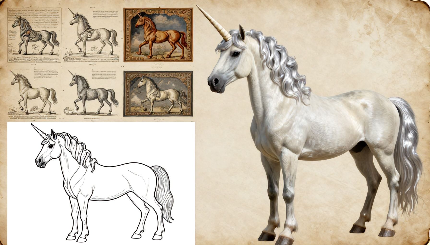 Los orígenes del dibujo de unicornios y su evolución artística