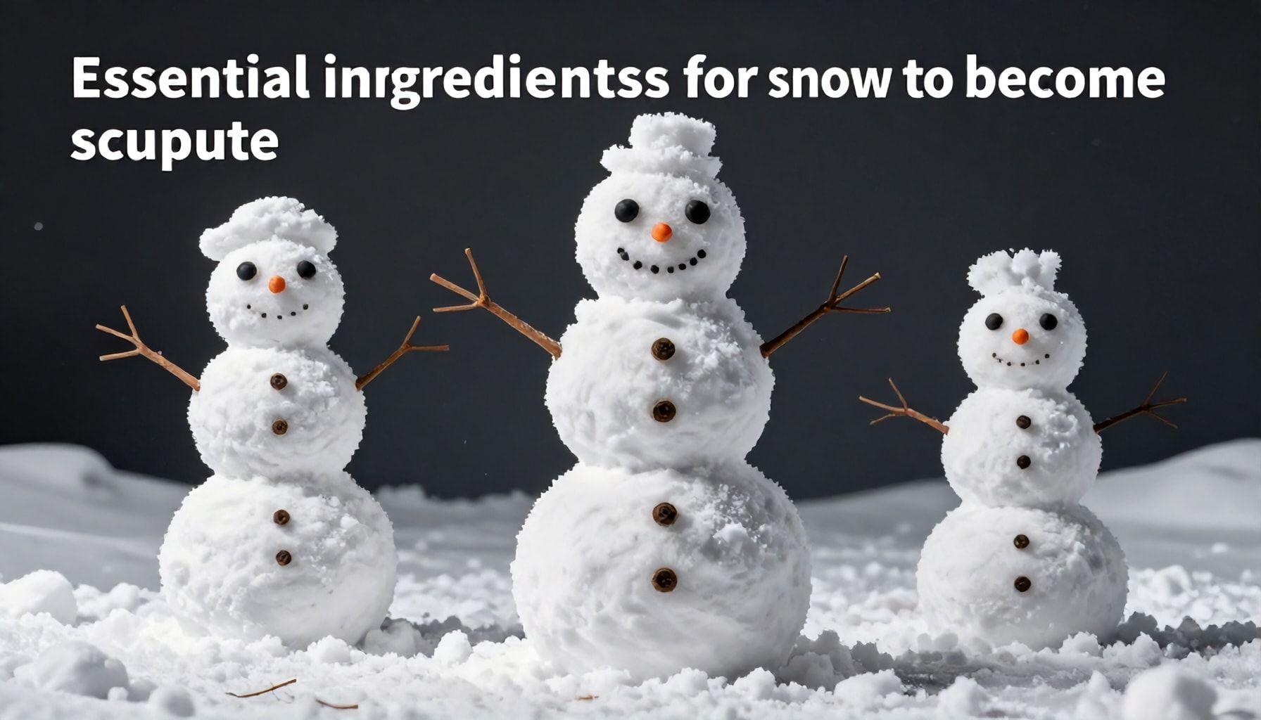 Cómo construir un muñeco de nieve perfecto: Guía paso a paso con 5 técnicas infalibles 2 Tres ingredientes esenciales para que la nieve se convierta en escultura*